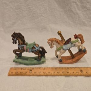 Charming Carousel Horse Figurines Set Of 2